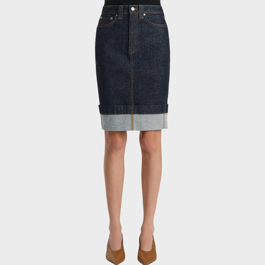Khaite Kendra Denim Skirt