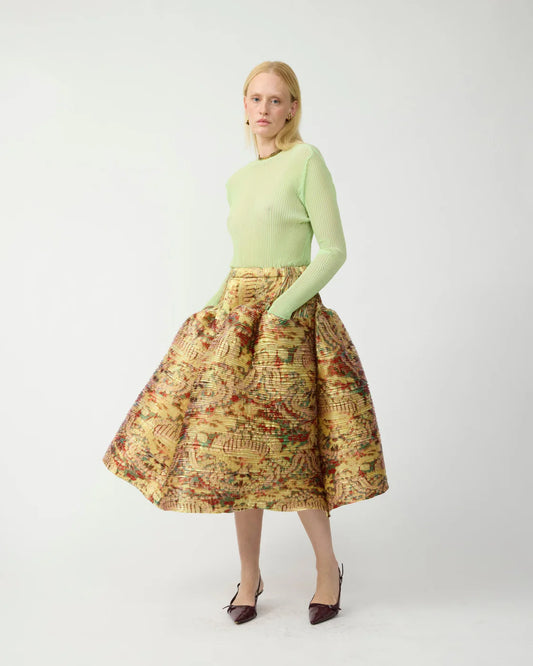 Julia Heuer Kenza Hand Pleated Skirt