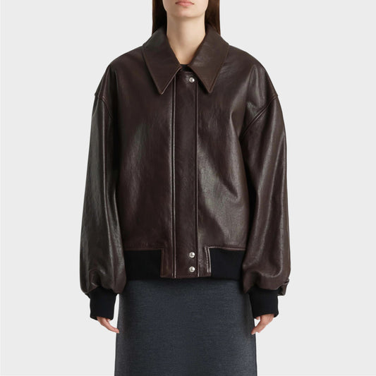 Khaite Shelman Leather Jacket