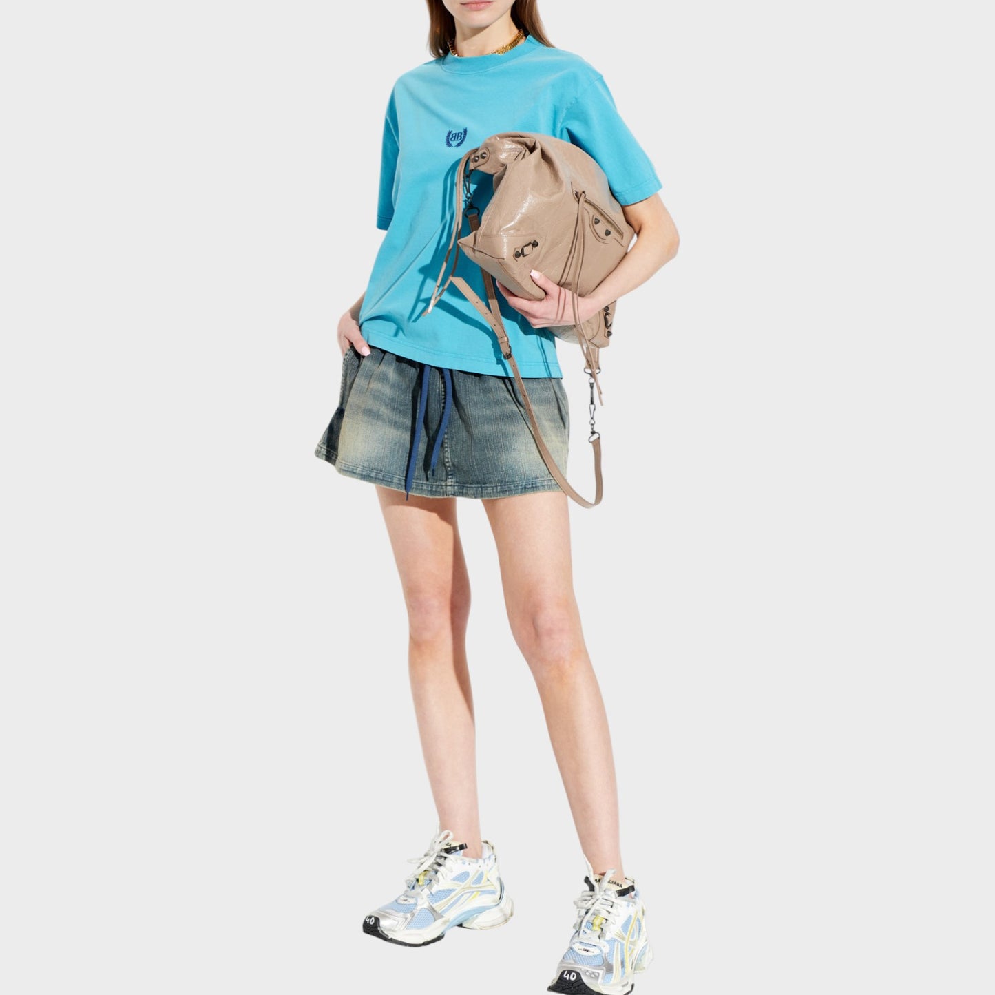 Balenciaga Denim Mini Skirt