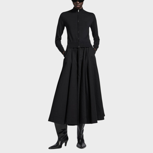 Balenciaga Godet Cotton Maxi Skirt