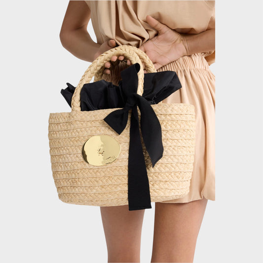 Patou Raffia Bucket Bag