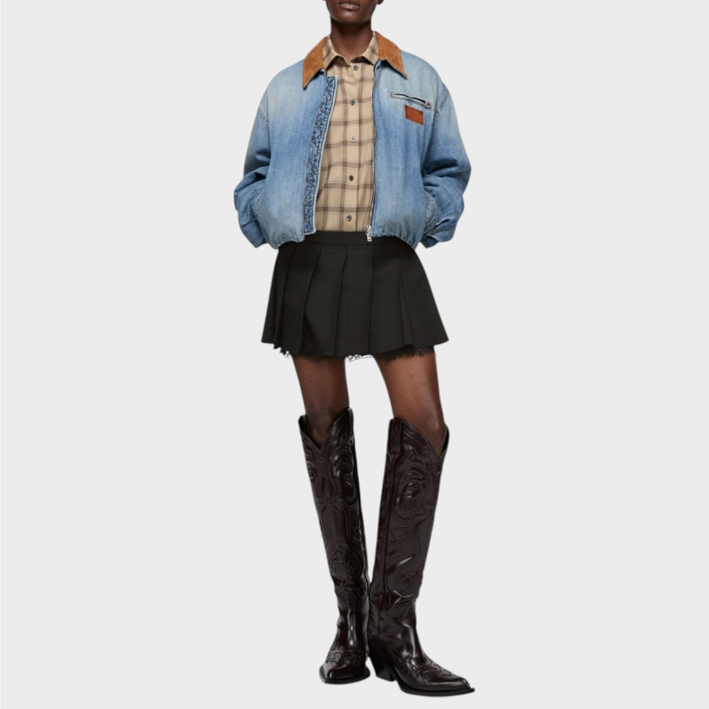 Acne Studios Lace Layered Mini Skirt