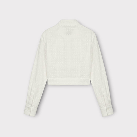 Alaïa Popeline Vienne Matt Cropped Shirt