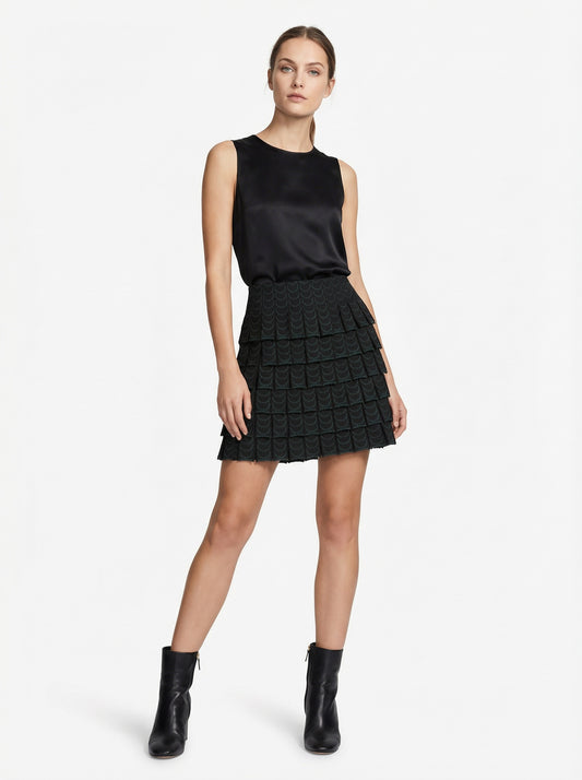 Alaïa Arches Franges Mini Skirt