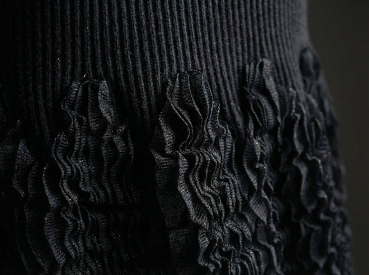 AlaÏa Libellule Wool & Lurex Ruffle Top