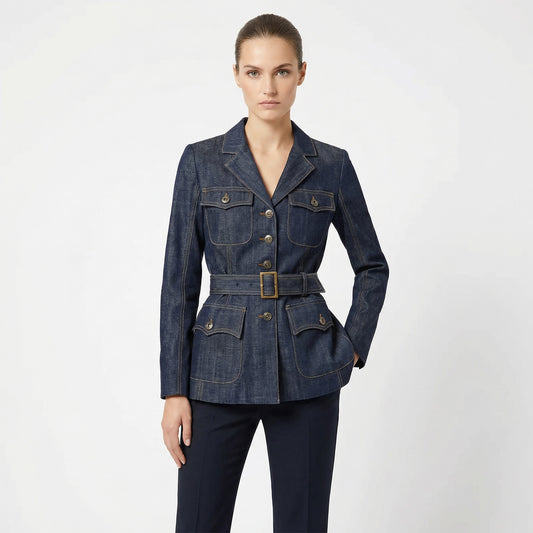 Alaïa Denim A-Line Jacket
