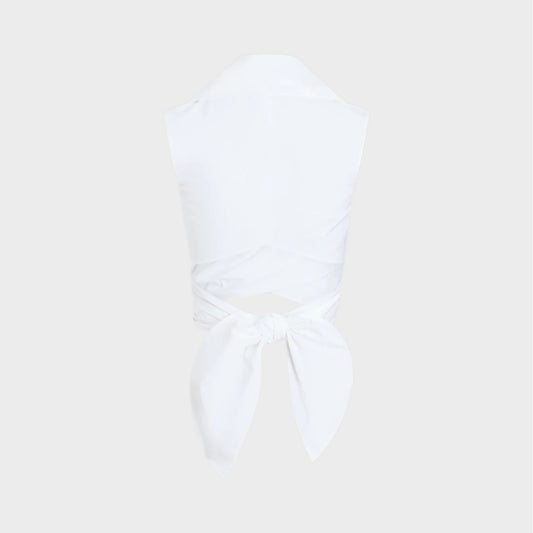 Patou Cotton Draped Tank Top