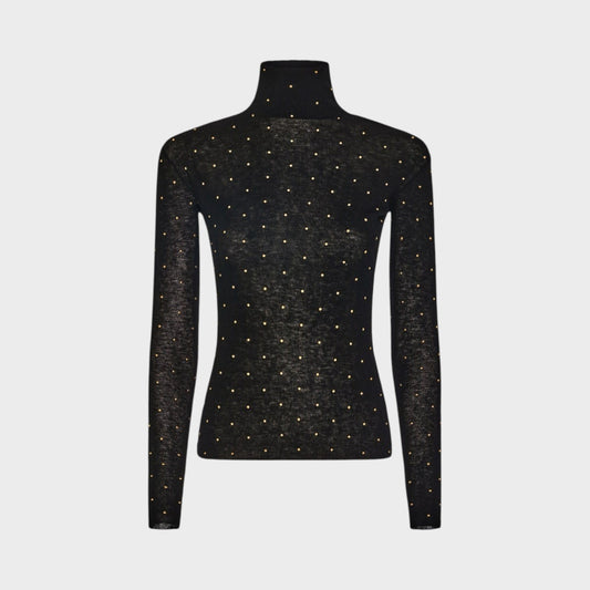 Rabanne Turtle Neck Studs Top