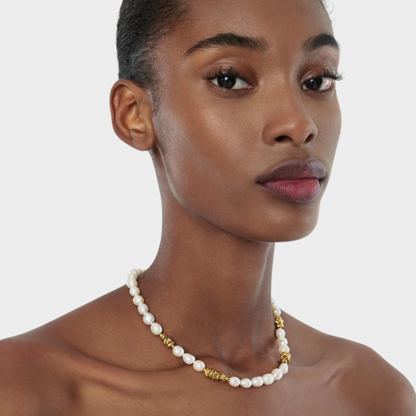 Goossens Riviera Gold Short Necklace