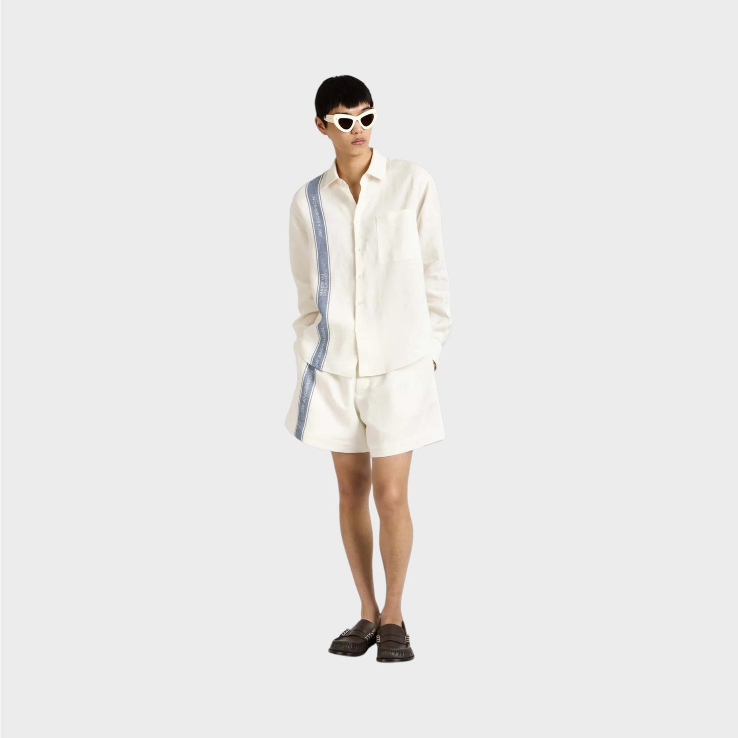 JW Anderson Linen Stripe Shorts