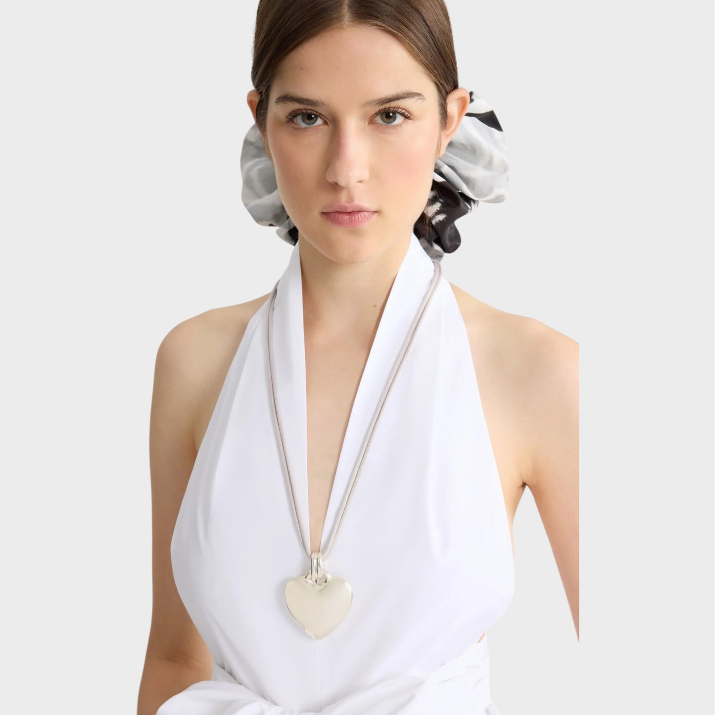 Patou Heart Ribbon Necklace