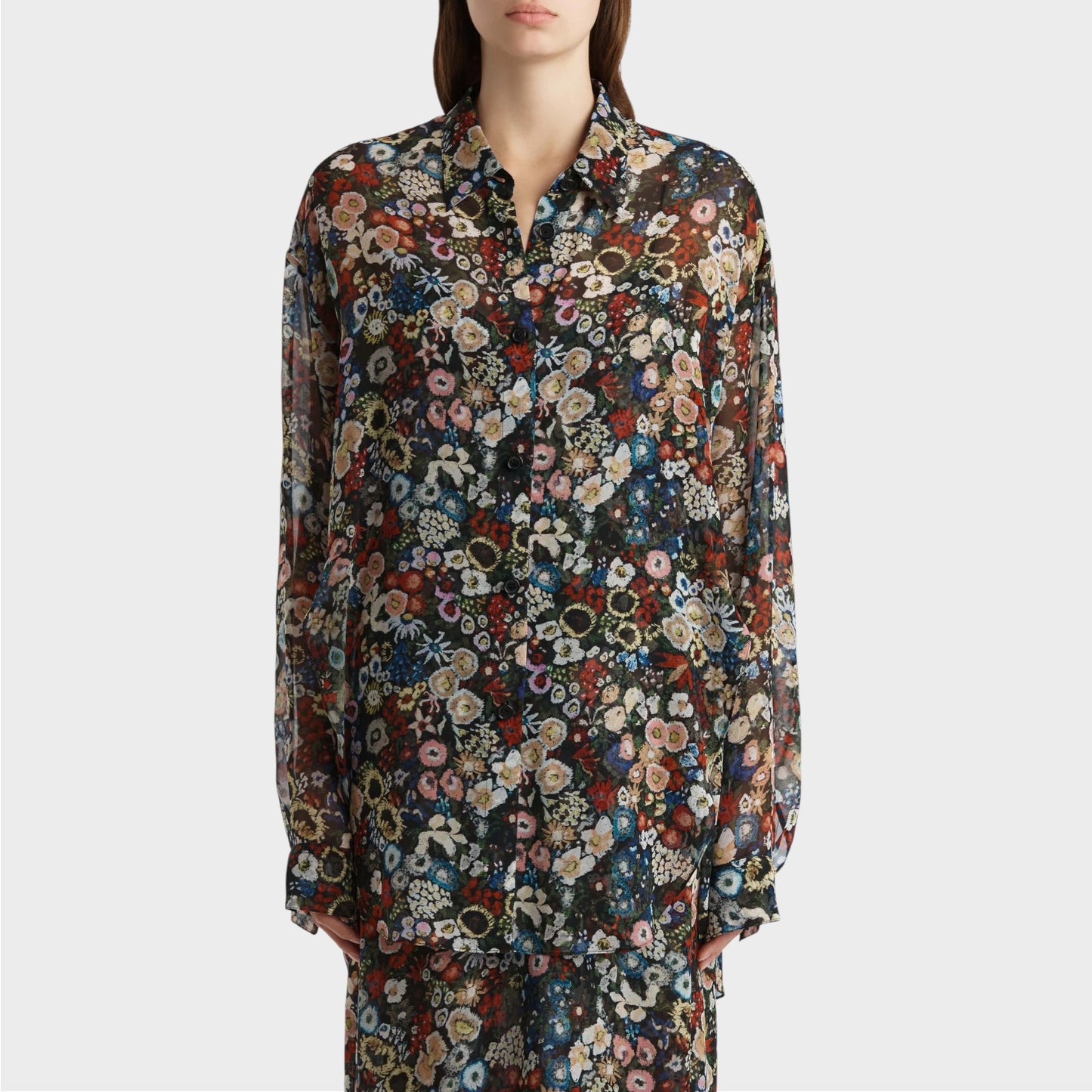 Khaite Goya Silk Floral Shirt