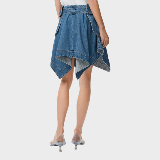 Loewe Cargo Denim Asymmetric Skirt