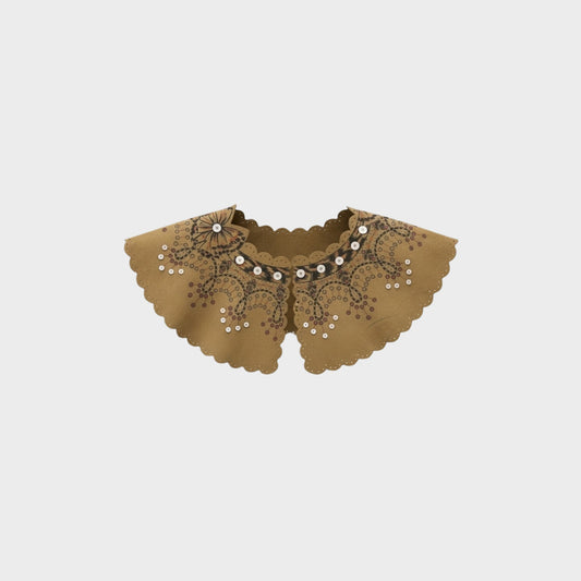 Loewe Gold Suede Shoulder Cape