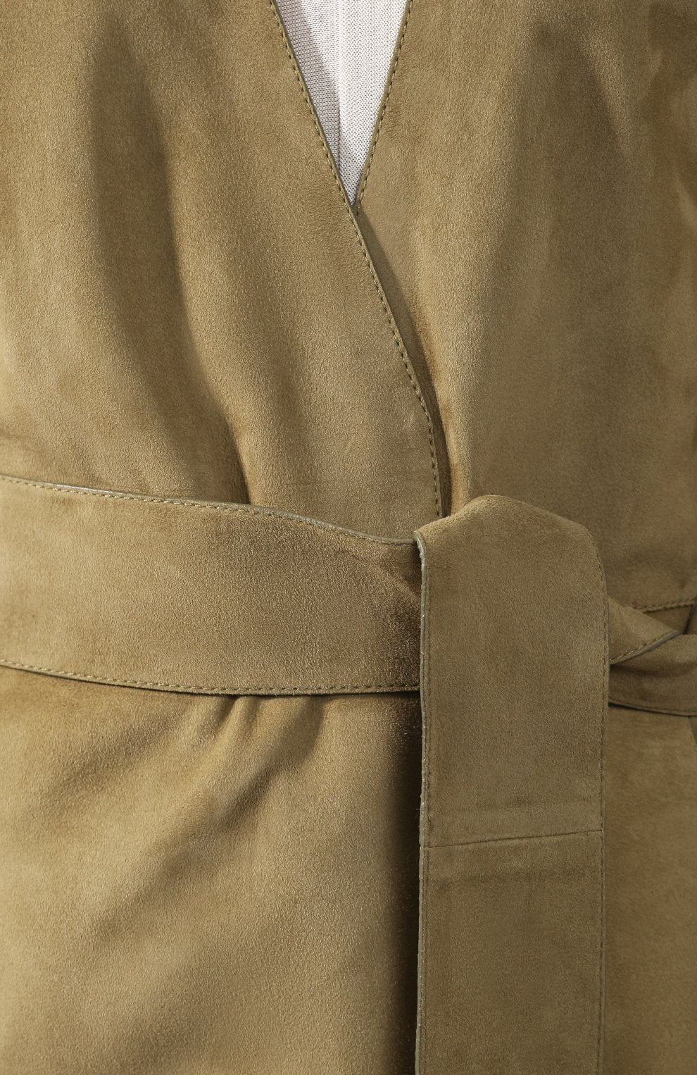 Loewe Suede Leather Belted Coat