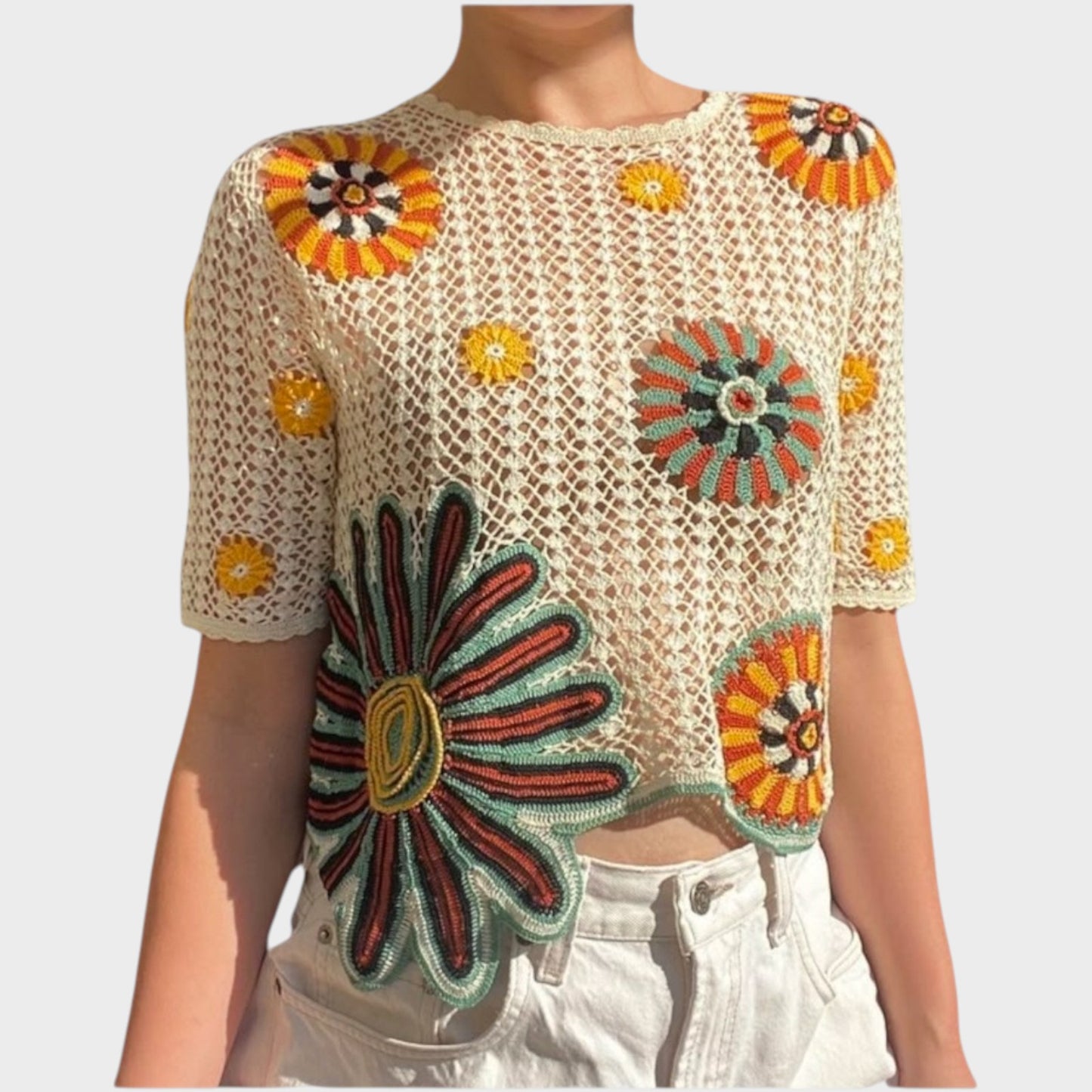 Loewe Crochet Flower Top