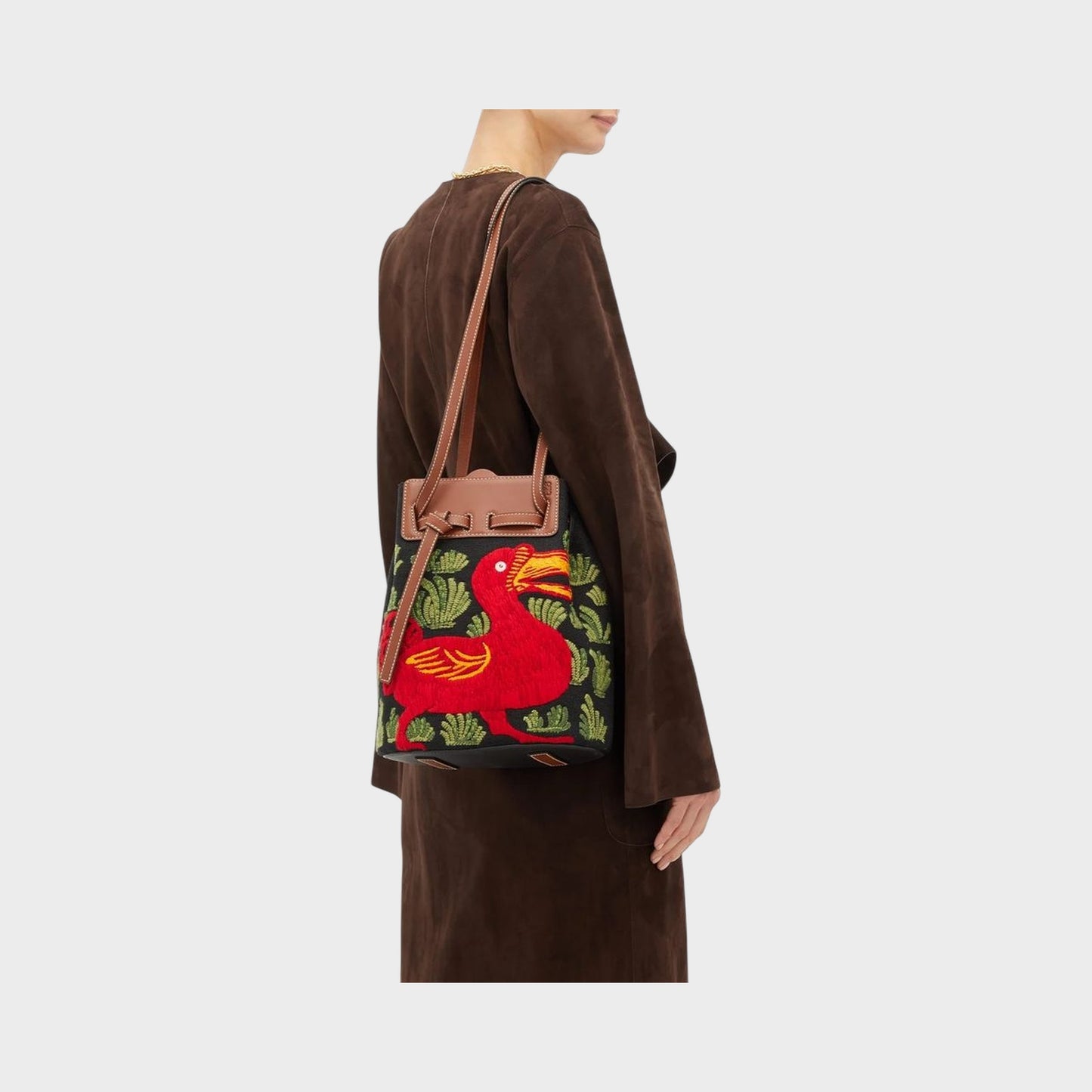 Loewe Duck Embroidered Bucket Bag