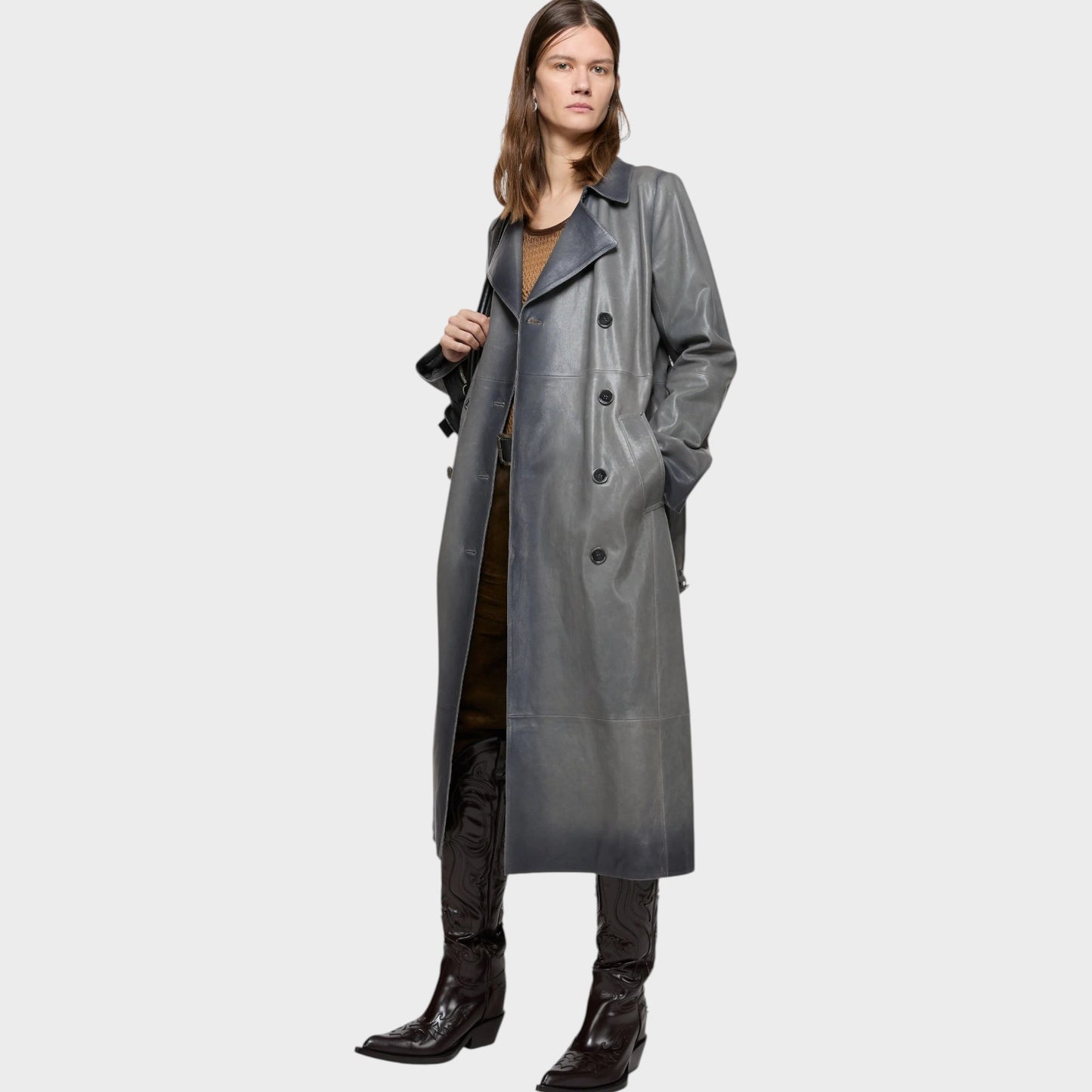 Acne Studio Leather Trench Coat