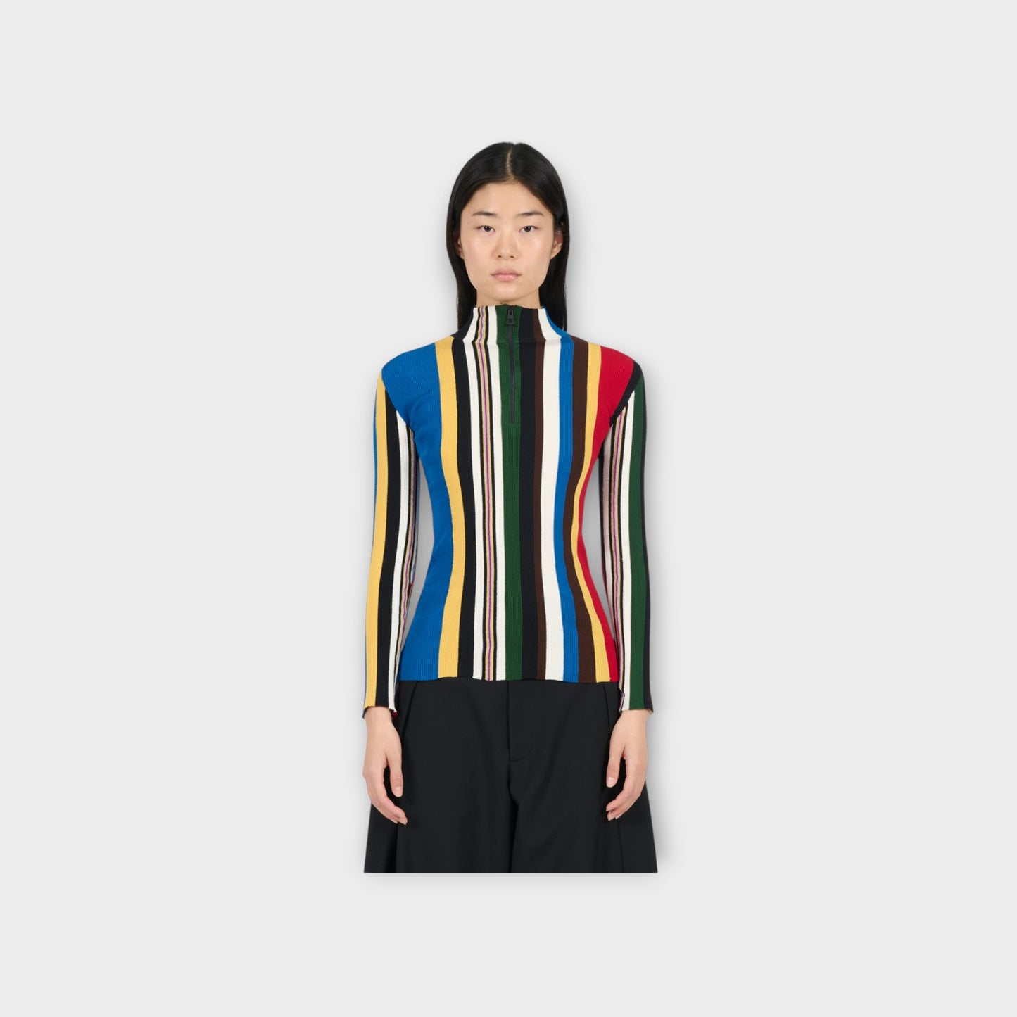 Loewe High Neck Striped Top