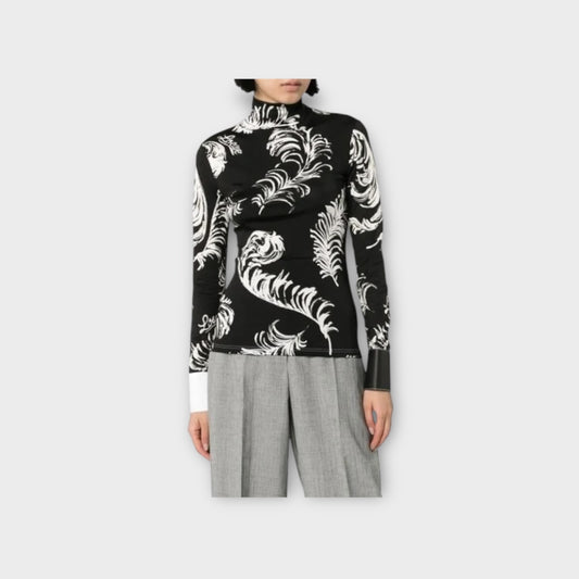Loewe Turtle Neck Leather Top