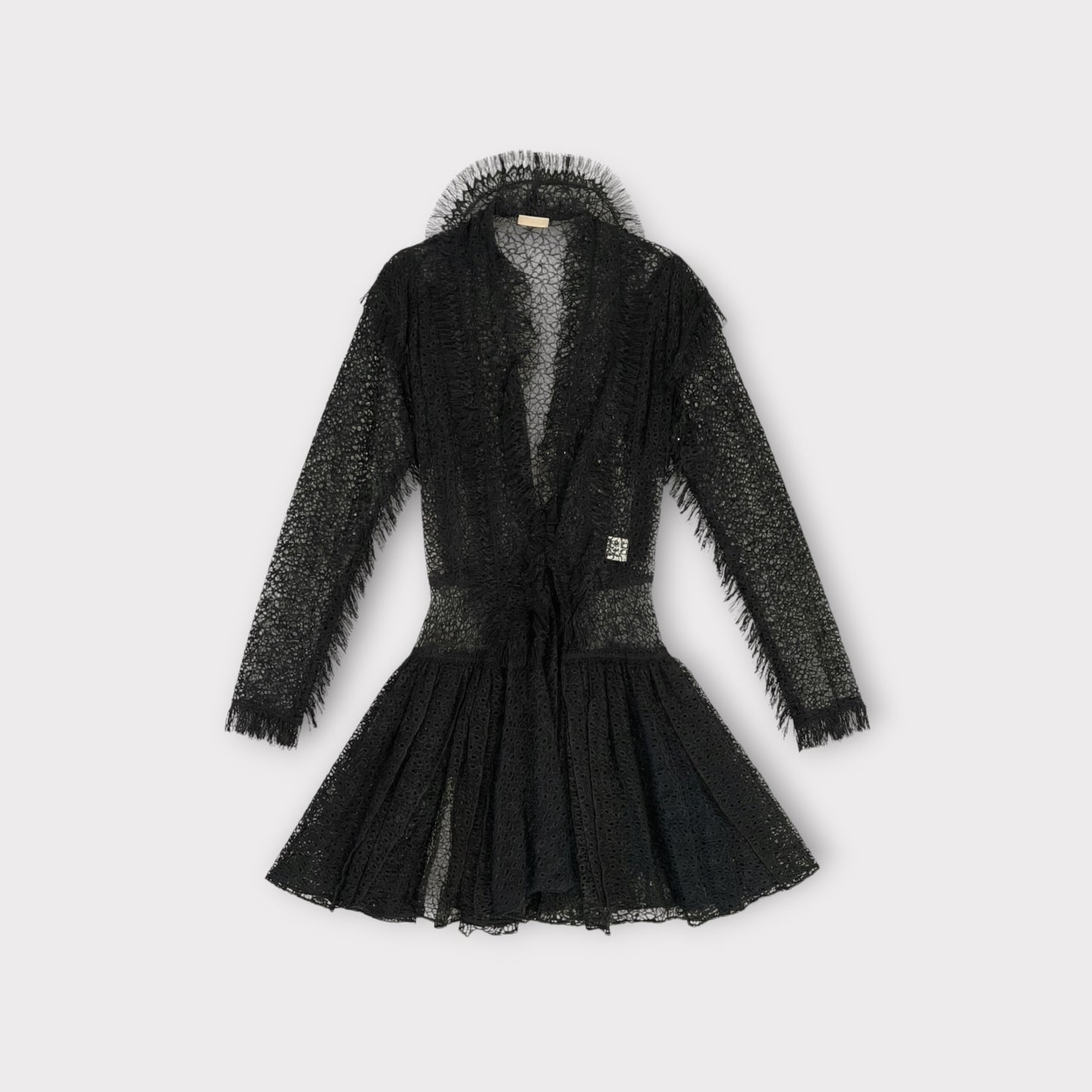 Alaïa Lace Ruffle Dress