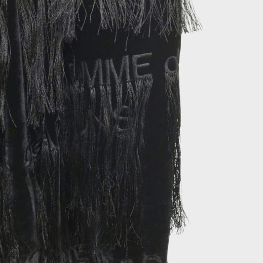 Comme des Garcons Silk Mix Velvet Fringe Skirt