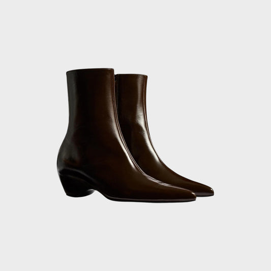 Khaite Sybil Calfskin Ankle Boots