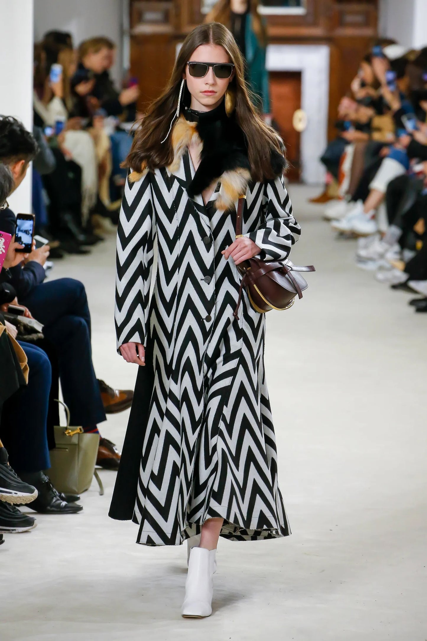 Loewe Fox Fur and Python Collar
