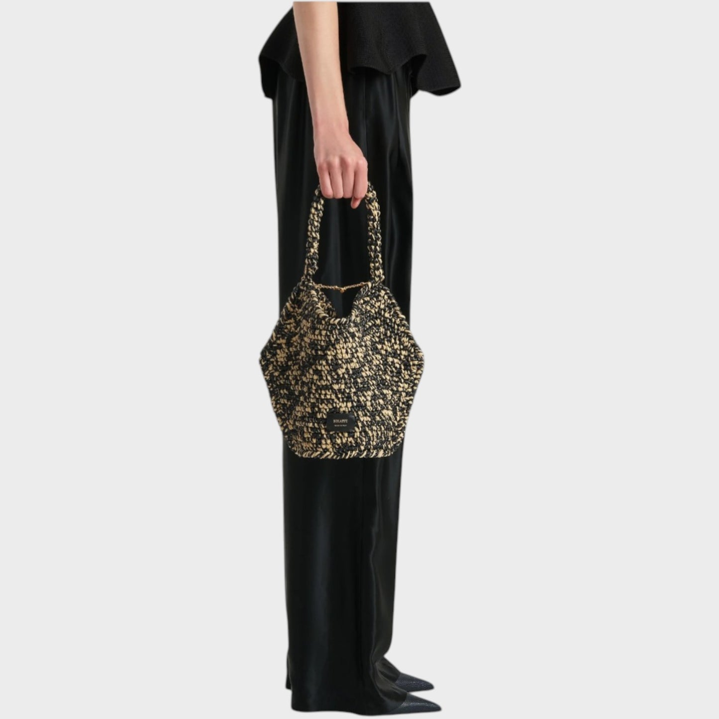 Khaite Mini Lotus Raffia Tote Bag