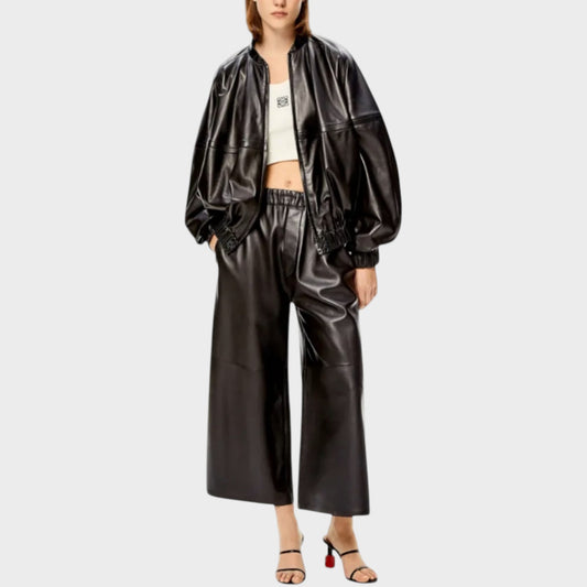 Loewe Anagram Leather Bomber