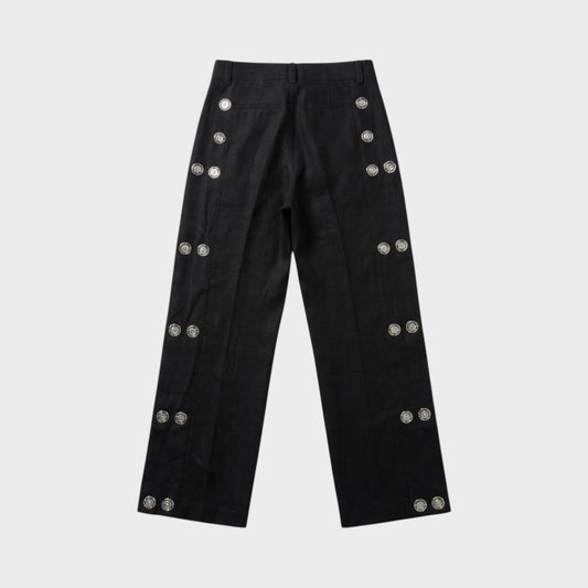 Loewe Linen Snapped Trousers