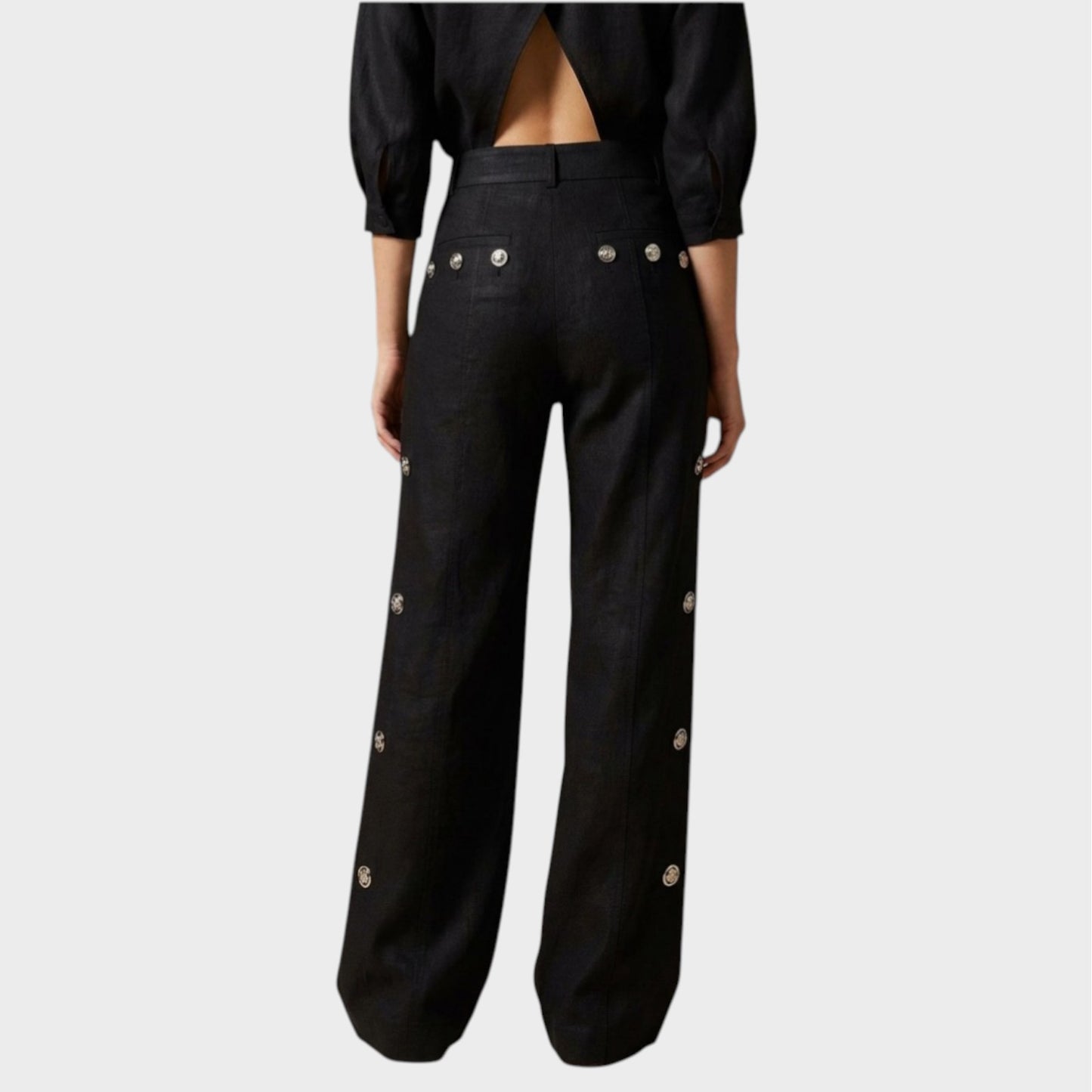 Loewe Linen Snapped Trousers