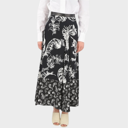 Loewe Pleated A-Line Feather Skirt
