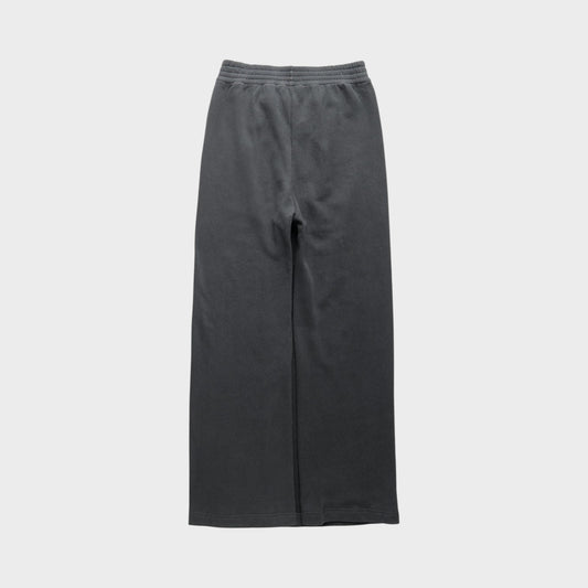 Tasoni Marie Adam-Leenaerdt jersey tracksuit skirt pants in charcoal grey with elastic waistband and wide leg.