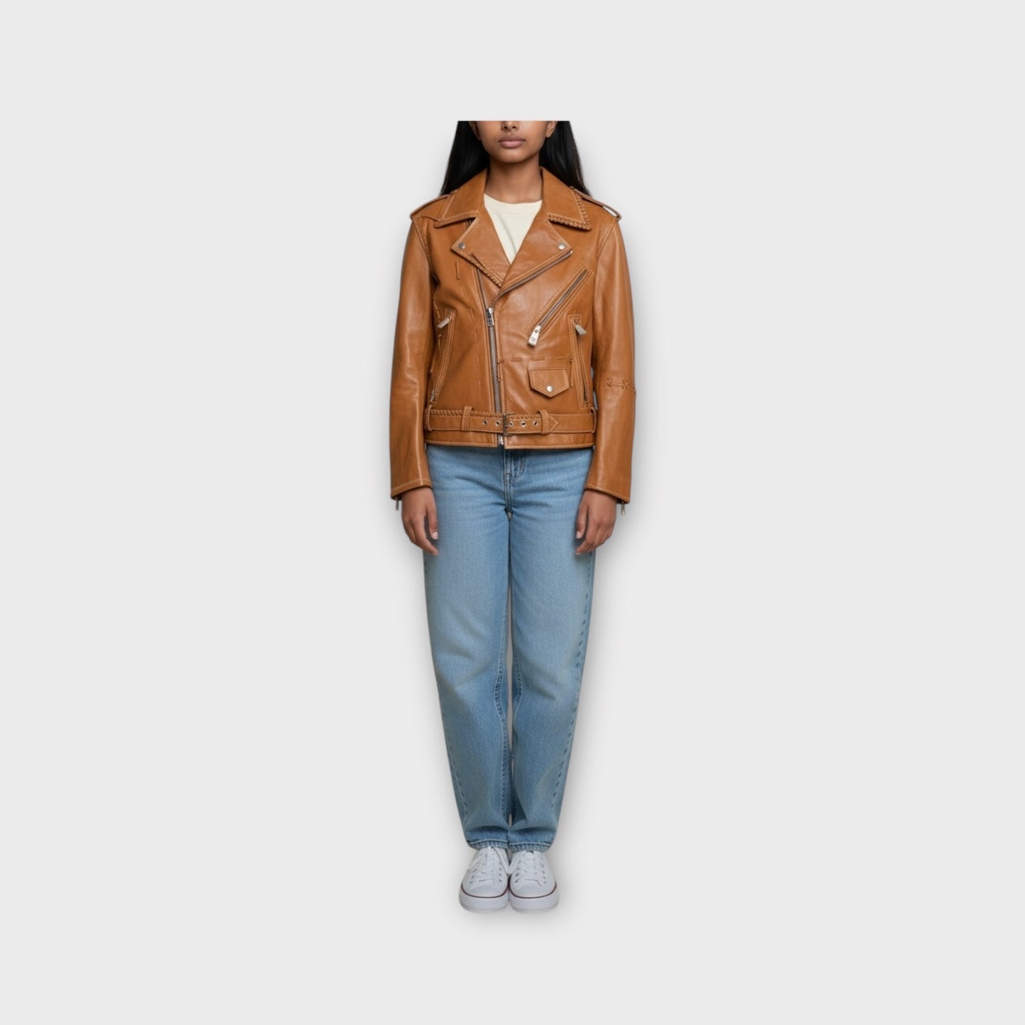 Loewe Leather Biker Jacket