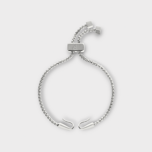 Poubel Bracelet, Silver, Single Charm Adjustable Stearling Silver 11 cm