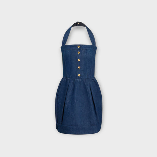 Patou Corset Denim Mini Dress