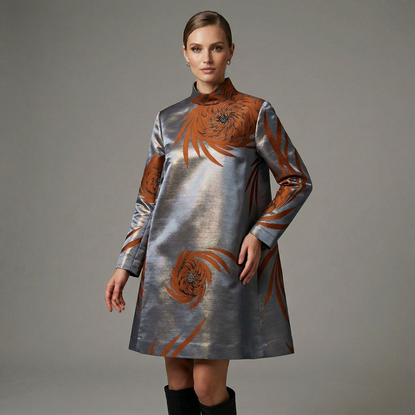 Undercover Metallic Satin Dress