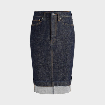 Khaite Kendra Denim Skirt