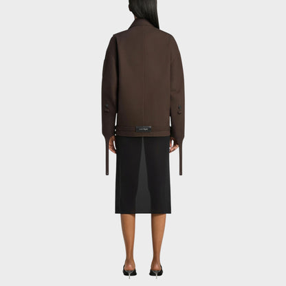 Courrèges Cotton Oblique Short Trench Jacket
