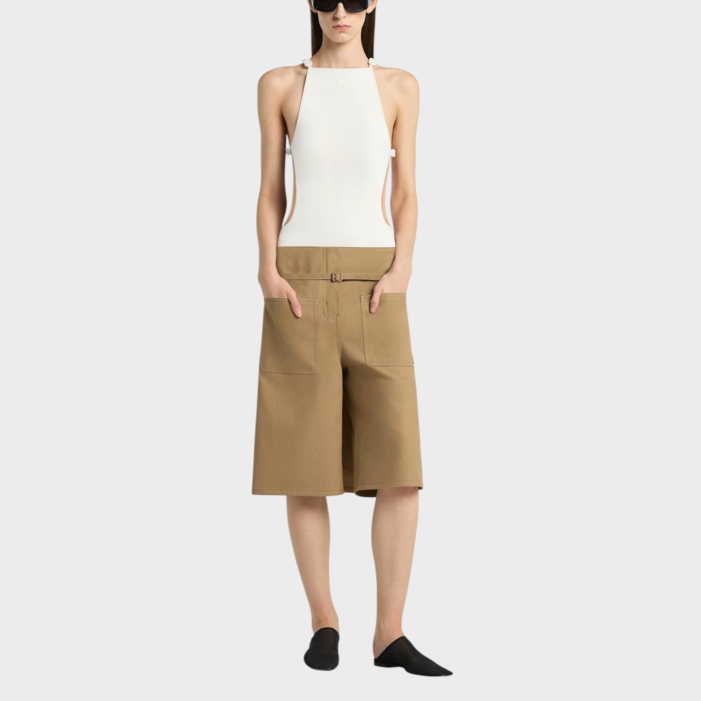 Courrèges Cut Out One Piece Swimsuit