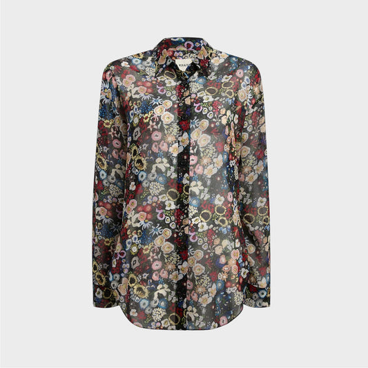Khaite Goya Silk Floral Shirt
