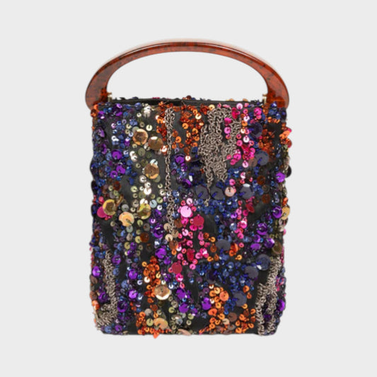 Dries Van Noten Micro Embroidered Bucket Bag