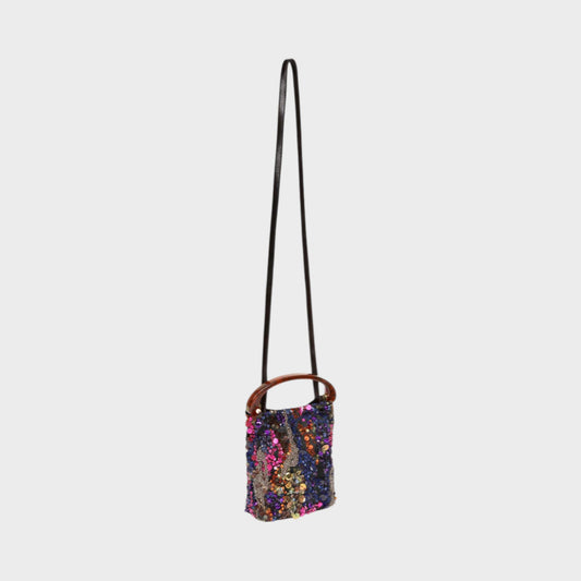 Dries Van Noten Micro Embroidered Bucket Bag