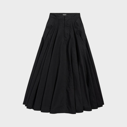 Balenciaga Godet Cotton Maxi Skirt