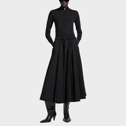 Balenciaga Godet Cotton Maxi Skirt