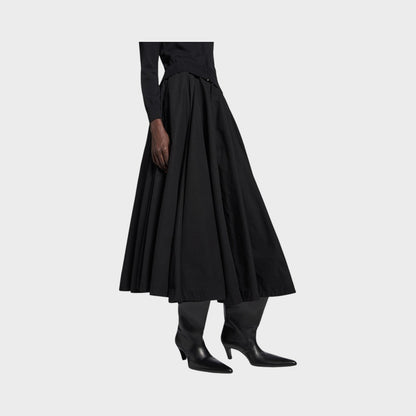 Balenciaga Godet Cotton Maxi Skirt