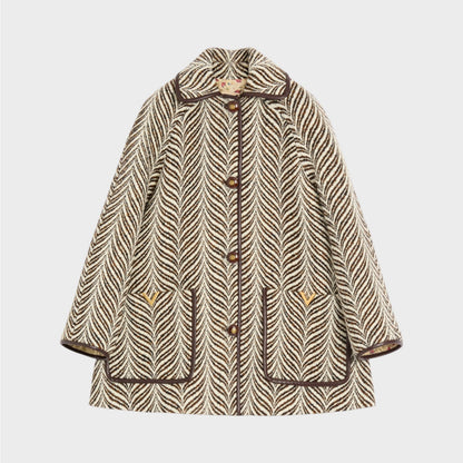 Valentino Wool Mossi Animalier Caban