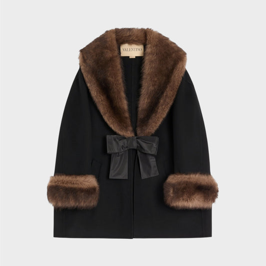 Valentino Wool & Cashmere Solid Caban